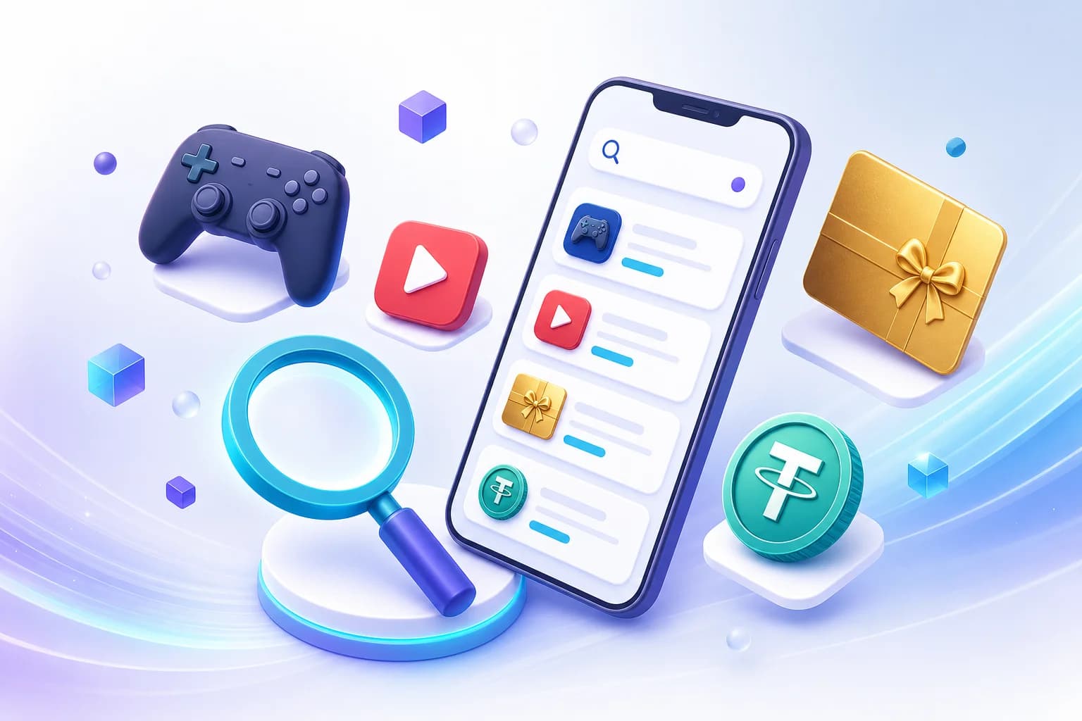 جستجوی محصولات دیجیتال — گیفت کارت، USDT و eSIM
